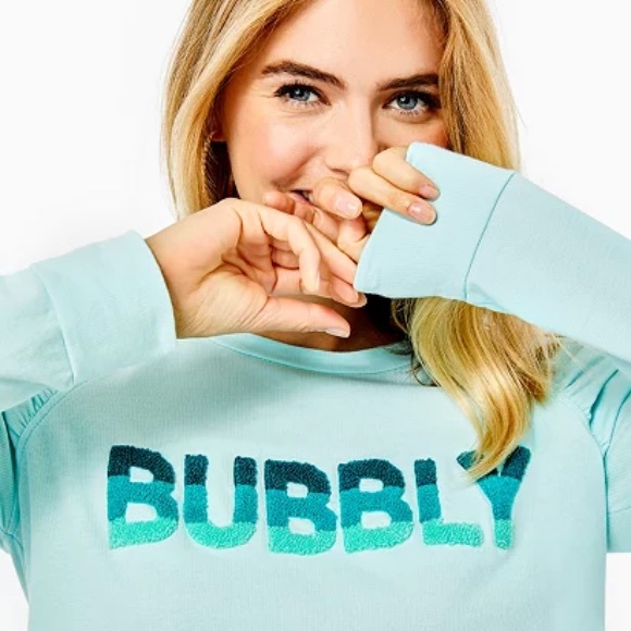 NWT LILLY PULITZER BUBBLY ALDEAN SWEATSHIRT - Picture 2 of 6